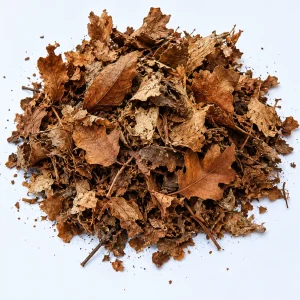 Mélange de feuilles d'arbres séchées pour terrarium bioactif et isopodes