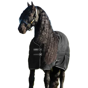 Horseware - Couverture de box noir/ argent 200g