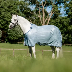 Horseware - Couverture anti-mouches Amigo Bug Rug Pony heather blue/ bleu/ argent