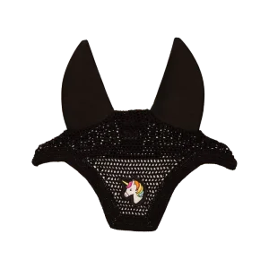 Kentucky Horsewear - Bonnet pour chevaux Wellington anti-bruit licorne noir