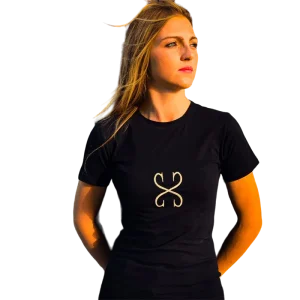 Sabbia Bianca - T-shirt manches courtes femme Aurore noir